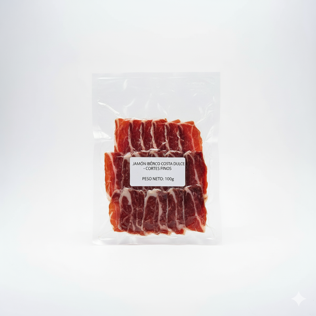 Empaque al vacio de Jamon Iberico Costa Dulce 100 gramos